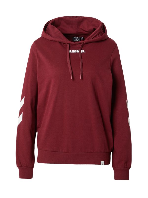 Hummel Hummel Спортен суитшърт с качулка 'Legacy'  карминено червено / бяло