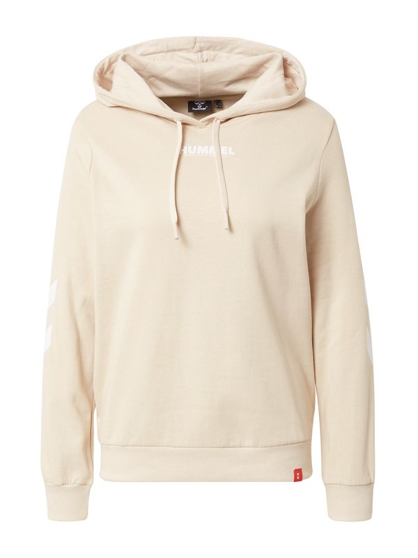 Hummel Hummel Спортен суитшърт с качулка 'Legacy'  светлобежово / бяло