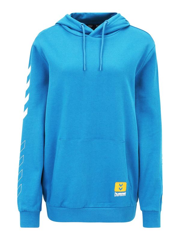 Hummel Hummel Спортен суитшърт с качулка  небесносиньо / жълто / бяло