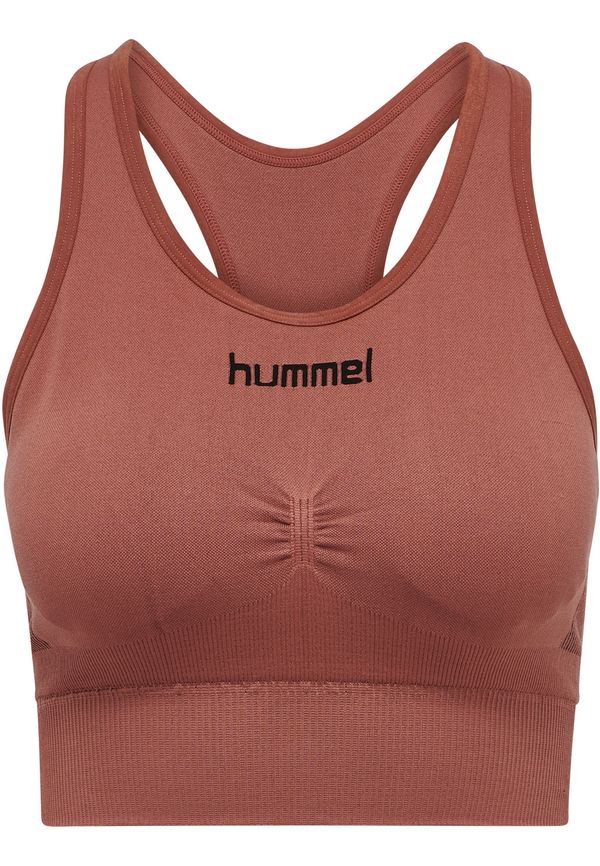 Hummel Hummel Спортен сутиен  тъмно коралово / черно