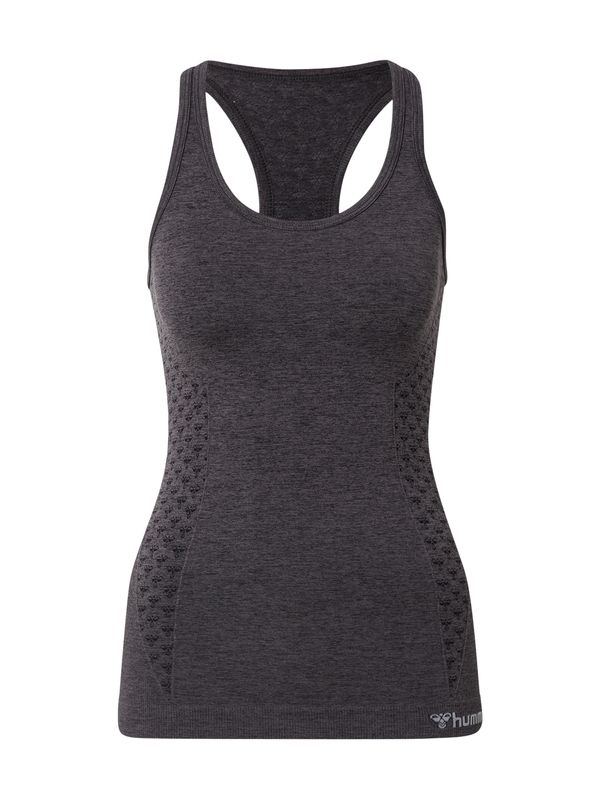 Hummel Hummel Спортен топ 'CI'  черно / черен меланж