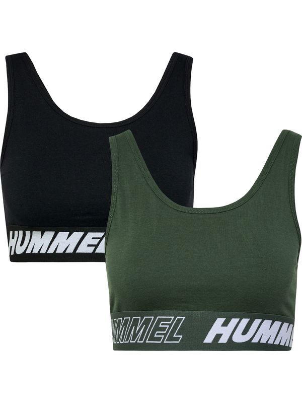 Hummel Hummel Спортен топ 'TE MAJA'  сиво / зелено / черно / бяло