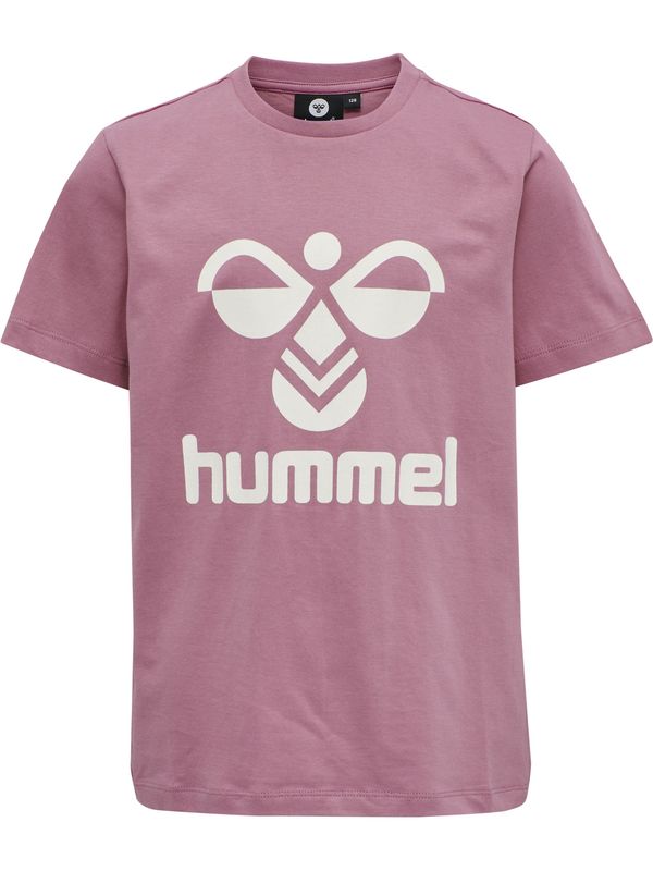 Hummel Hummel Тениска 'Tres'  пепел от рози / бяло