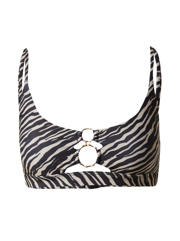 Hunkemöller Hunkemöller Горнище на бански  таупе сиво / антрацитно черно