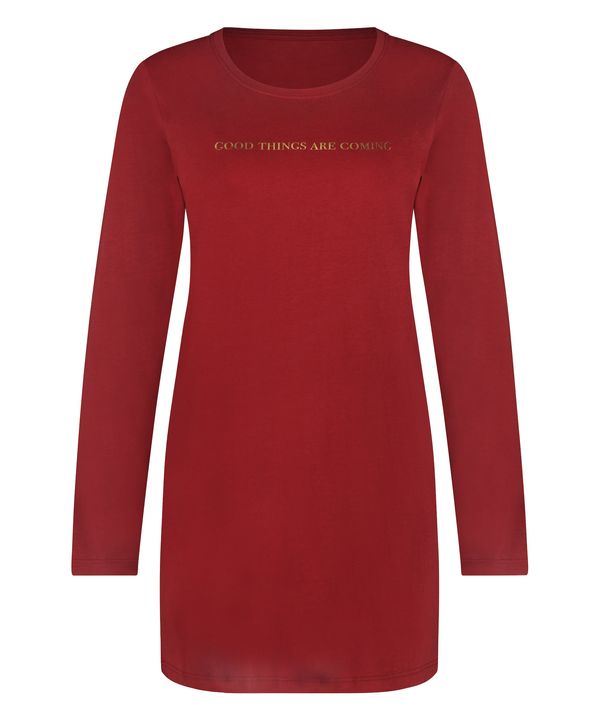 Hunkemöller Hunkemöller Нощница  злато / тъмночервено