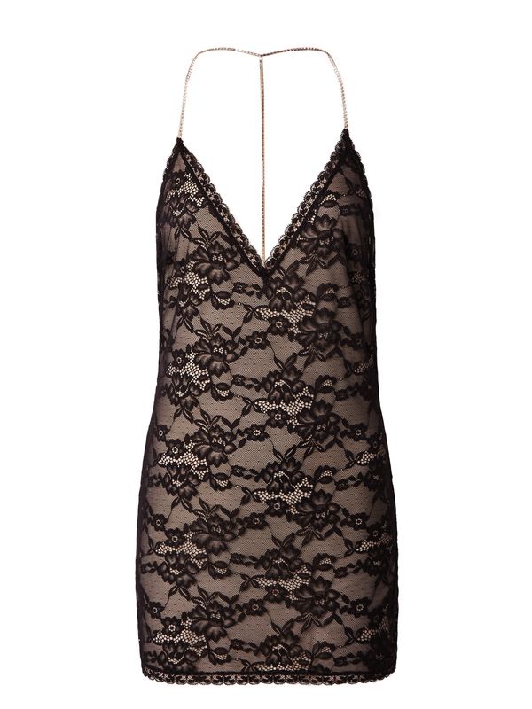 Hunkemöller Hunkemöller пеньоар 'Mireia'  черно / сребърно