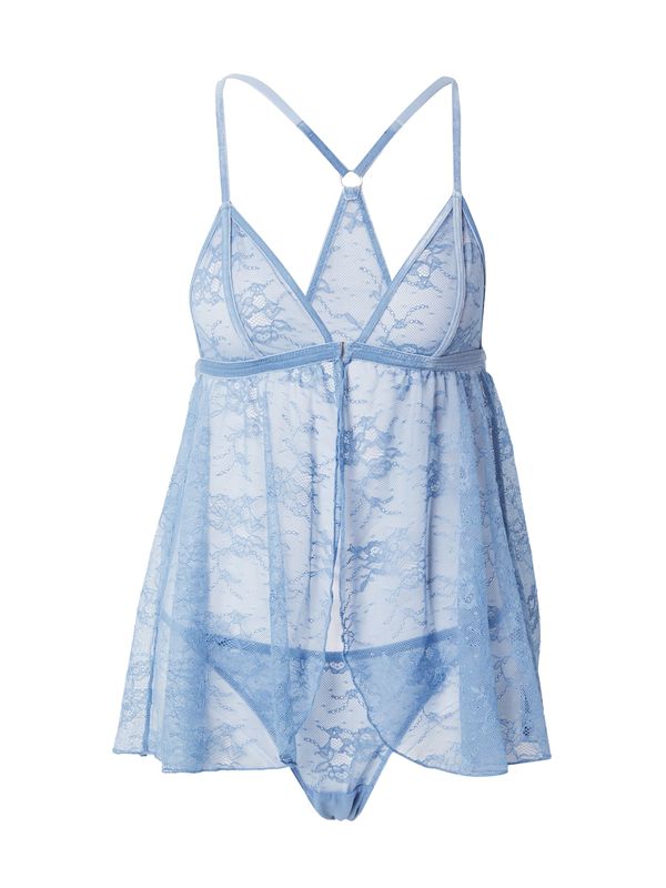 Hunkemöller Hunkemöller Пенюар 'Molly'  опушено синьо