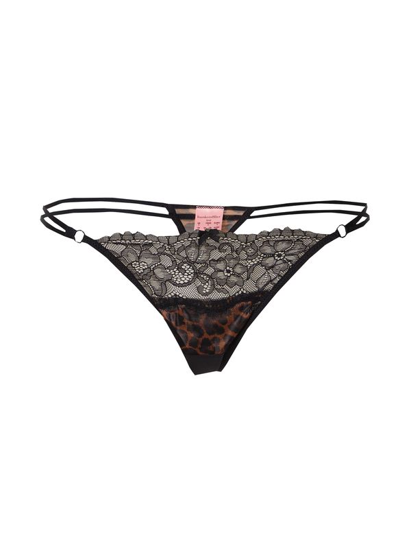 Hunkemöller Hunkemöller Стринг 'Bliss'  кафяво / черно