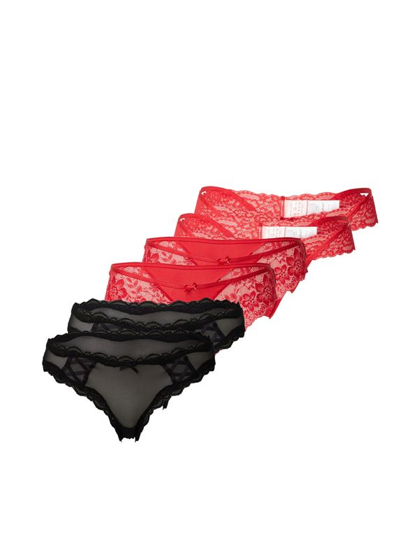 Hunkemöller Hunkemöller Стринг 'Freja'  червено / черно