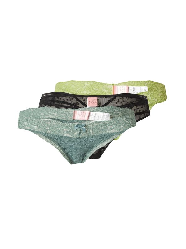 Hunkemöller Hunkemöller Стринг  ябълка / пастелно зелено / черно