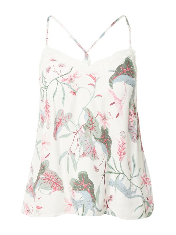 Hunkemöller Hunkemöller Тениска за спане  опушено синьо / смарагдово зелено / бледорозово / бяло