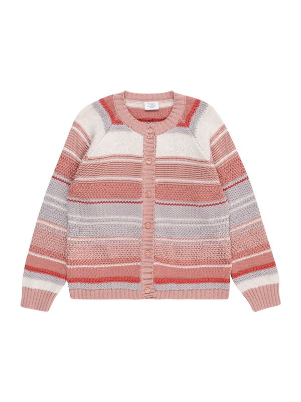 Hust & Claire Hust & Claire Плетена жилетка 'Calista'  опушено синьо / червено / пастелно червено / бяло