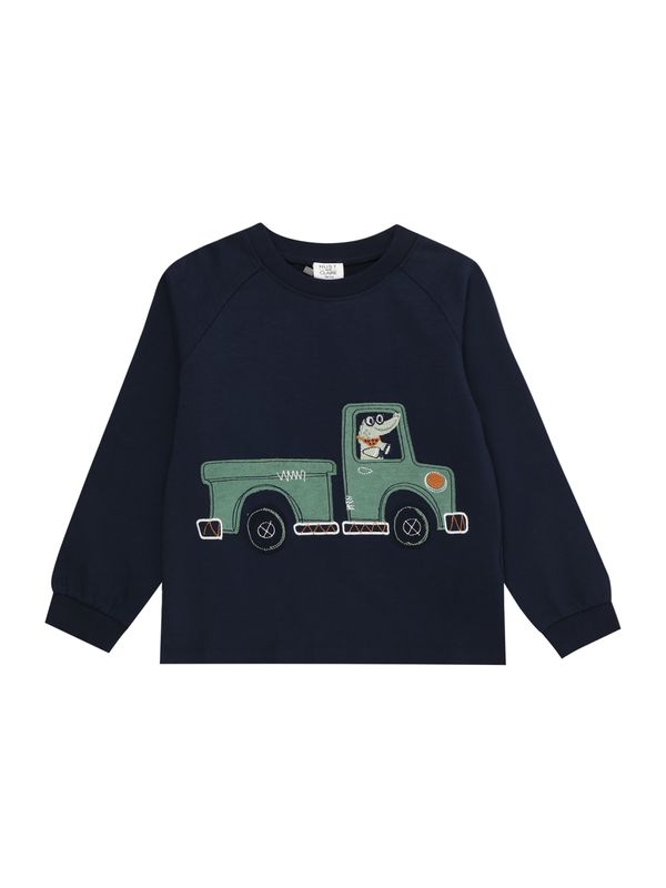 Hust & Claire Hust & Claire Тениска 'Aslak'  нощно синьо / коняк / пастелно зелено / бяло