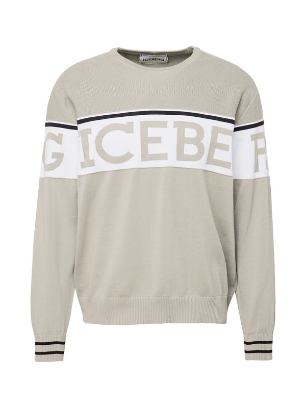 ICEBERG ICEBERG Пуловер  сиво / черно / бяло