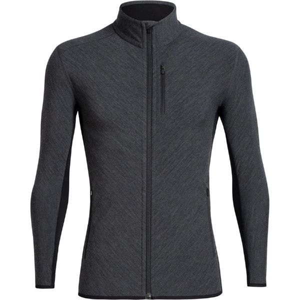 ICEBREAKER ICEBREAKER Функционално поларено яке 'Descender'  антрацитно черно