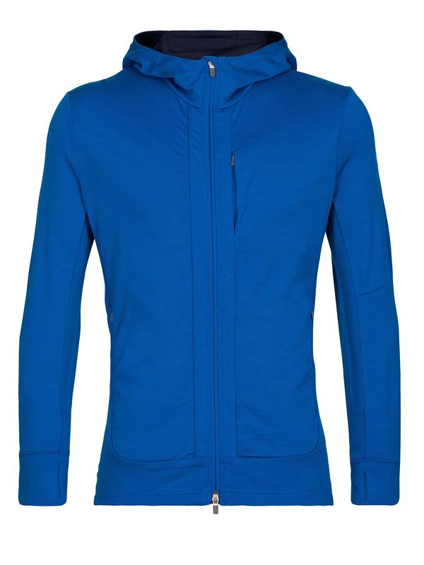 ICEBREAKER ICEBREAKER Спортна жилетка с качулка 'Quantum III'  кралско синьо