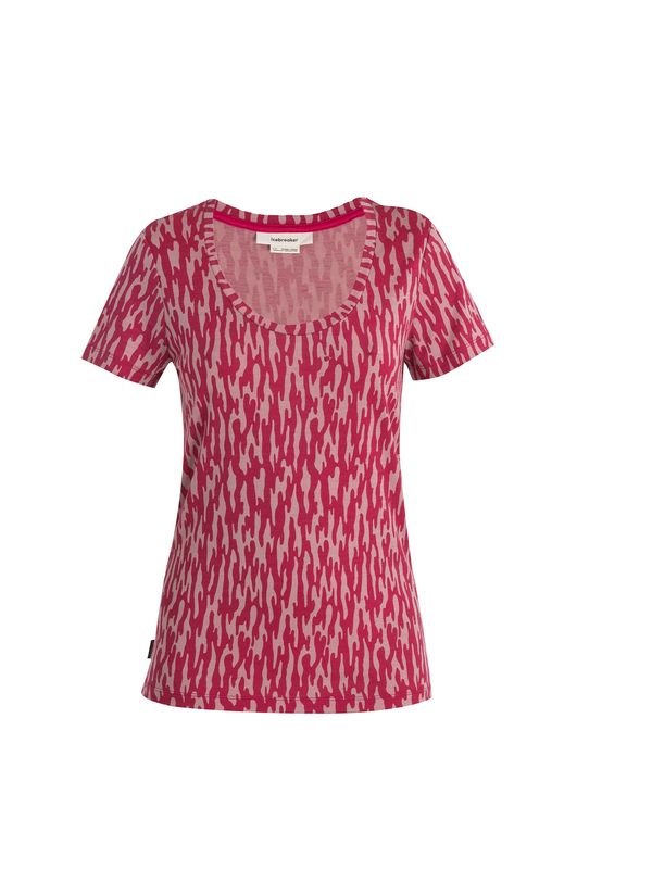 ICEBREAKER ICEBREAKER Тениска 'GlaciFlo'  бежово / неоноволилаво