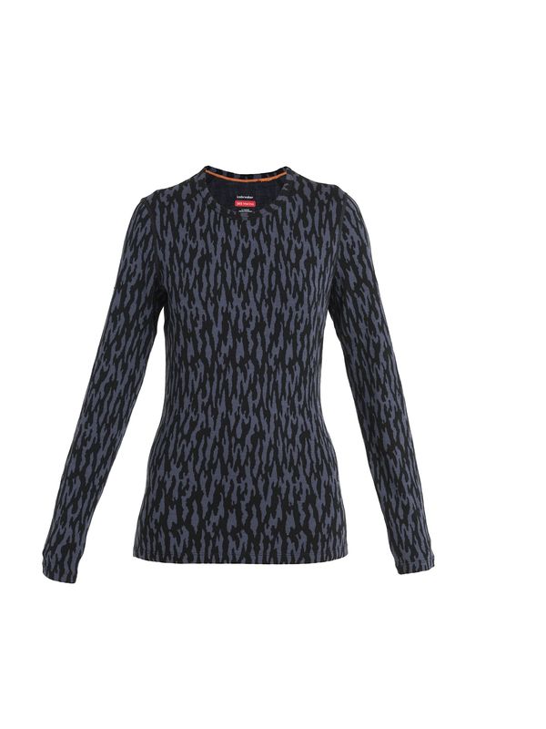 ICEBREAKER ICEBREAKER Тениска 'Mer 260 Vertex'  сиво / черно