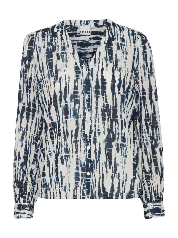 ICHI ICHI Блуза 'SIMMI'  тъмносиньо / бяло