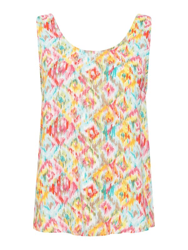 ICHI ICHI Блуза 'VERA'  бежово / аквамарин / жълто / бледорозово