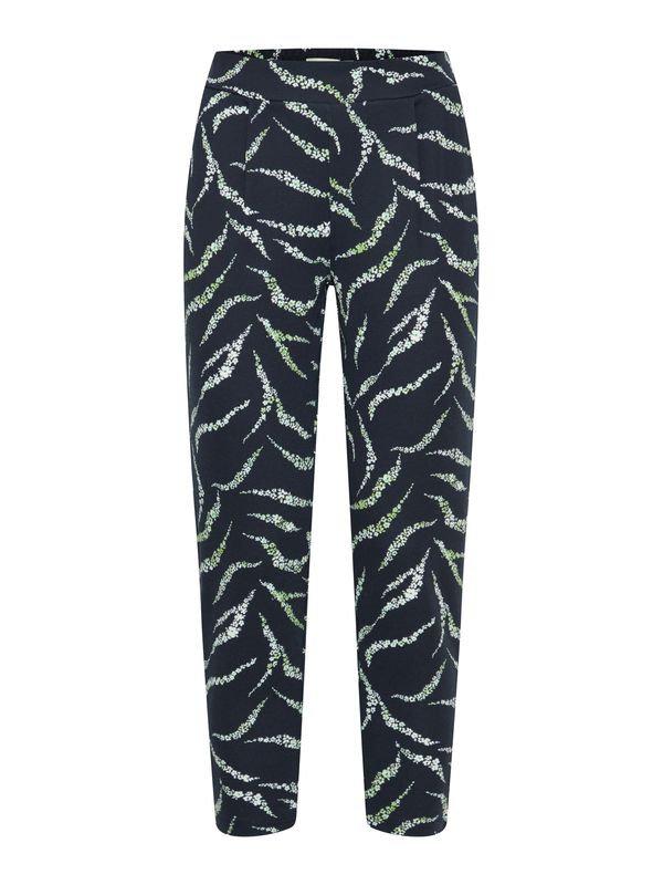 ICHI ICHI Панталон 'KATE'  тъмносиньо / зелено / бяло