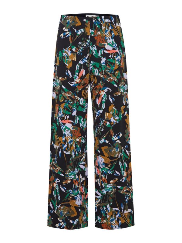 ICHI ICHI Панталон 'KATE'  зелено / оранжево / черно / бяло