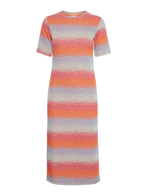 ICHI ICHI Плетена рокля 'ODELA'  сиво / оранжево