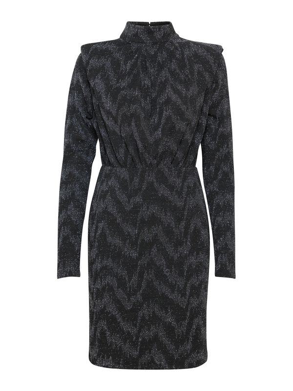 ICHI ICHI Рокля 'JAIDA'  черно / сребърно