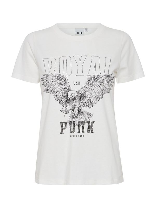 ICHI ICHI Тениска 'KAMILLE'  черно / бяло