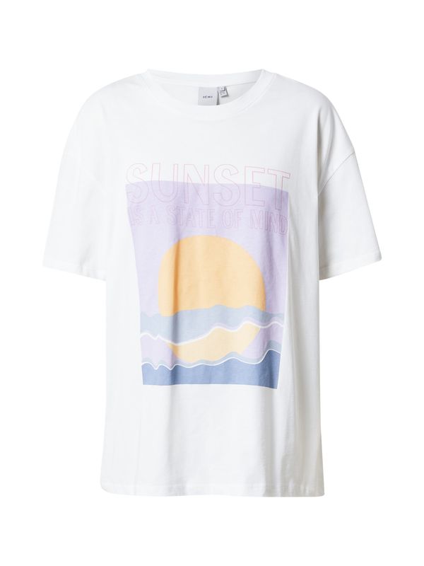 ICHI ICHI Тениска  опушено синьо / опал / светлолилаво / пастелно оранжево / бяло