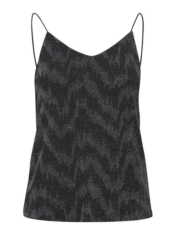 ICHI ICHI Топ 'JAIDA'  черно / сребърно