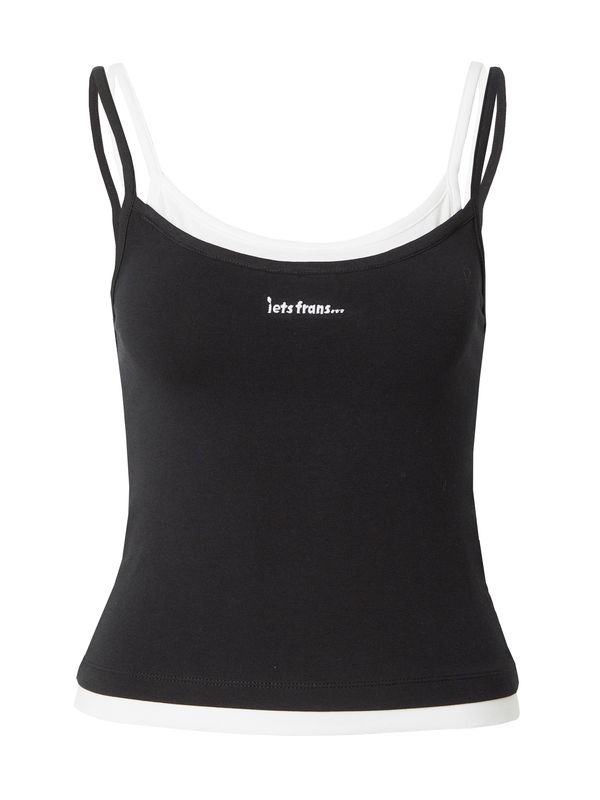 iets frans iets frans Топ 'IF GIGI CAMI'  черно / бяло