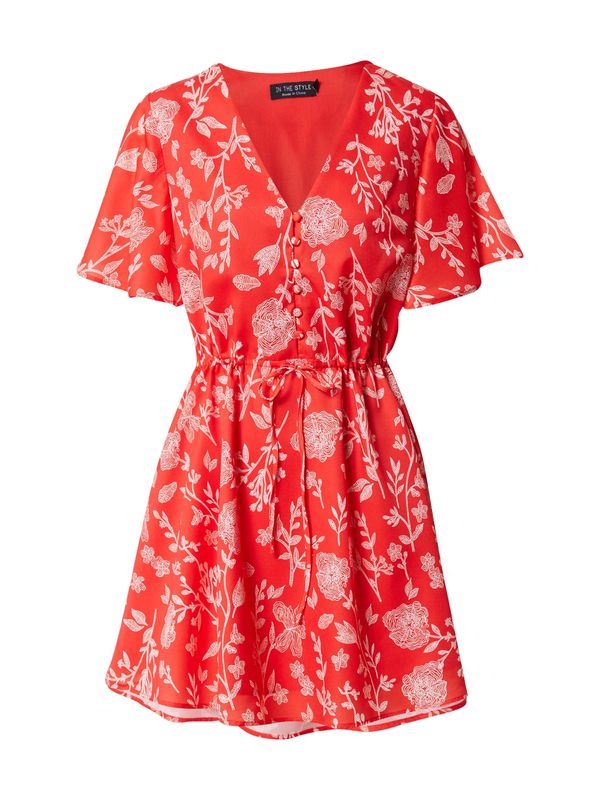 In The Style In The Style Лятна рокля 'JOSSA'  огнено червено / бяло