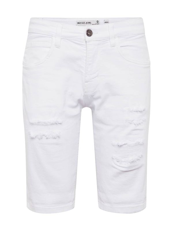 INDICODE JEANS INDICODE JEANS Дънки 'Kaden Holes'  бяло