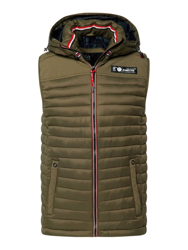 INDICODE JEANS INDICODE JEANS Елек 'Leach'  маслина / червено / черно / бяло