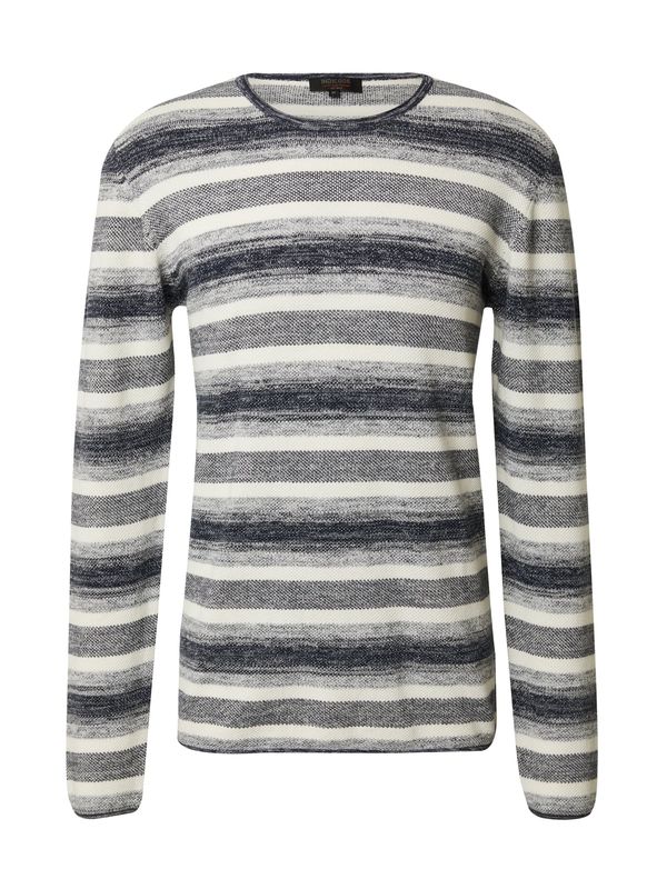 INDICODE JEANS INDICODE JEANS Пуловер 'Lian'  нейви синьо / сив меланж / мръсно бяло