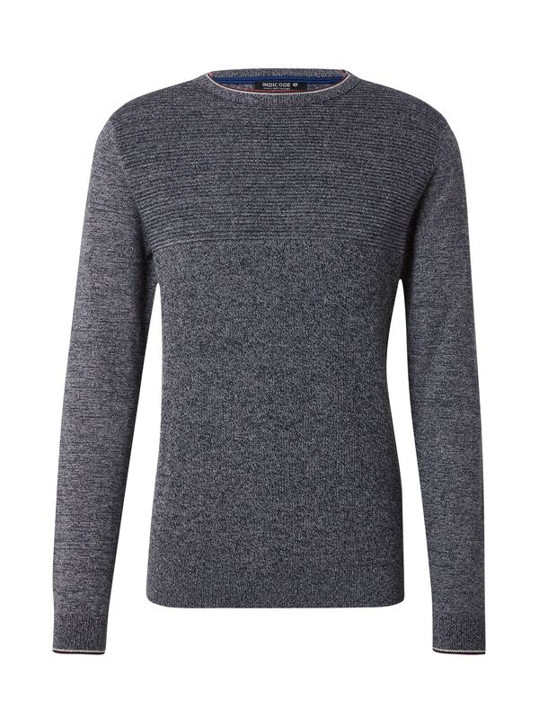 INDICODE JEANS INDICODE JEANS Пуловер 'Mick'  нейви синьо / карминено червено / бяло