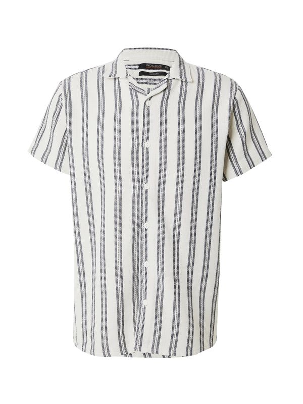 INDICODE JEANS INDICODE JEANS Риза 'Bono'  нощно синьо / мръсно бяло