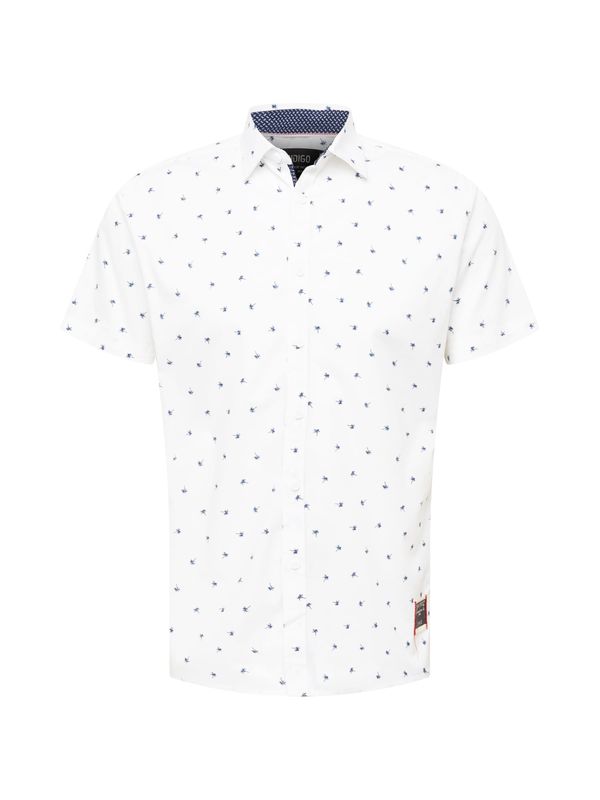 INDICODE JEANS INDICODE JEANS Риза 'Harrisburg'  морскосиньо / бяло