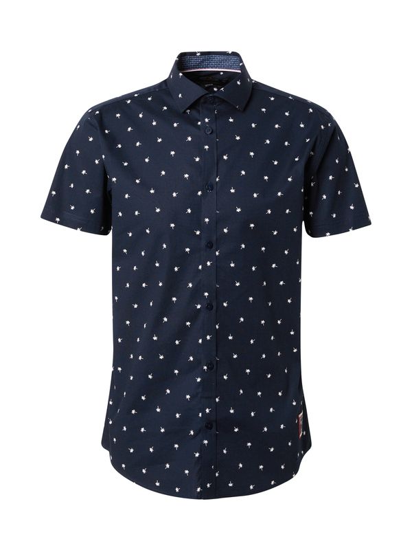 INDICODE JEANS INDICODE JEANS Риза 'Harrisburg'  нейви синьо / бяло / мръсно бяло