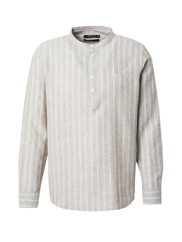 INDICODE JEANS INDICODE JEANS Риза 'Lif'  каки / черно / бяло