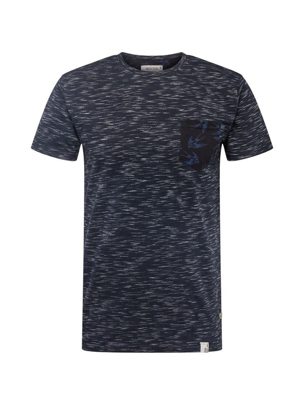 INDICODE JEANS INDICODE JEANS Тениска 'Blane'  тъмносиньо / бяло
