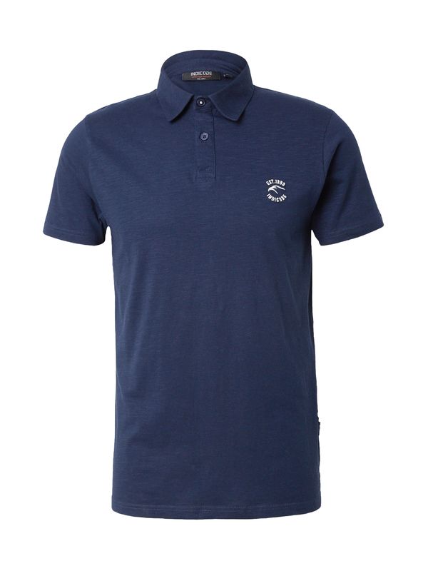 INDICODE JEANS INDICODE JEANS Тениска 'Kigan'  нейви синьо / бяло