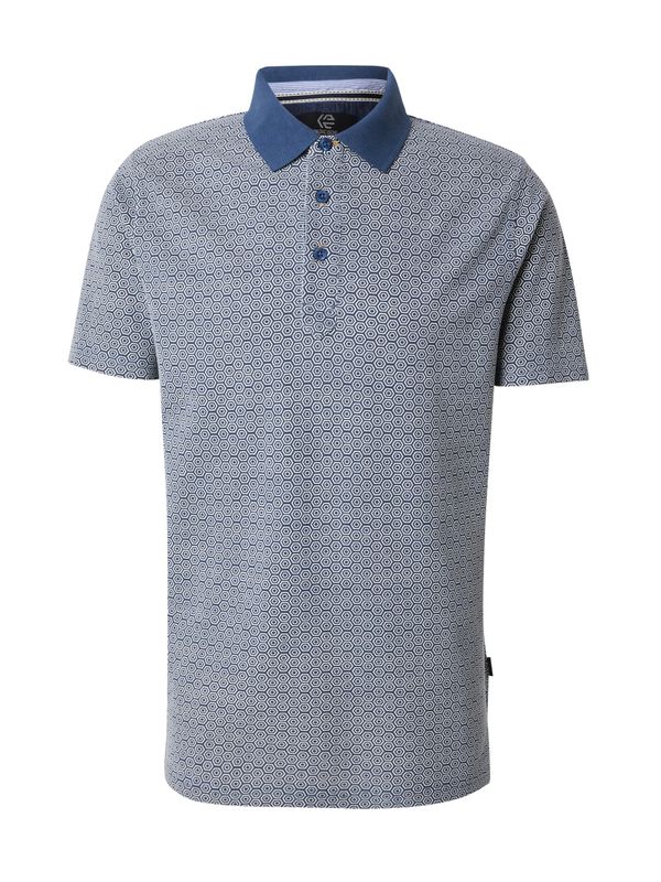 INDICODE JEANS INDICODE JEANS Тениска 'Mauricus'  синя тинтява / естествено бяло