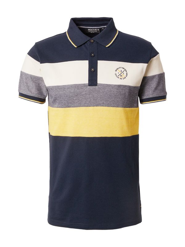 INDICODE JEANS INDICODE JEANS Тениска  нейви синьо / жълто / бяло