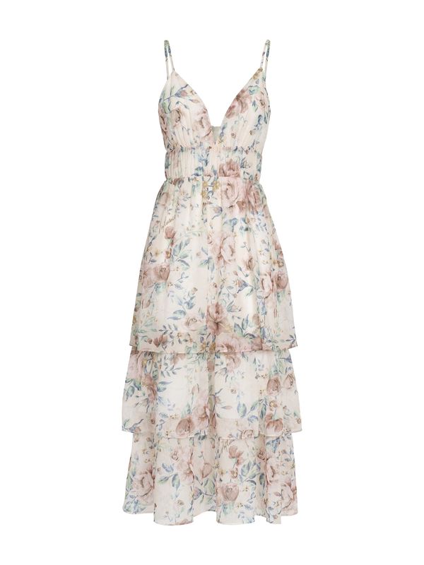 Influencer Influencer Лятна рокля 'Vintage'  бежово / кремаво / синьо / кафяво / сиво / елхово зелено