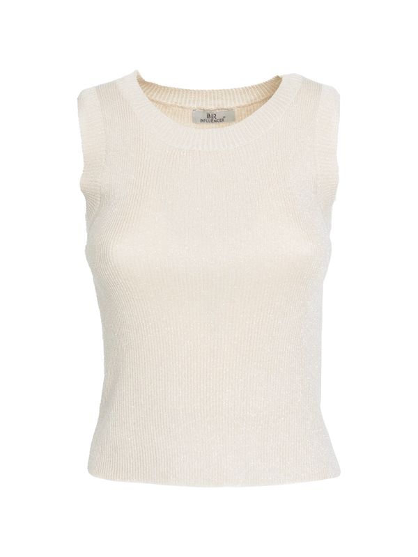 Influencer Influencer Плетен топ  бежово