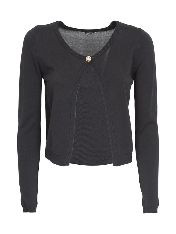 Influencer Influencer Плетена жилетка ' Cropped basic cardigan '  черно