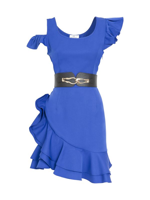 Influencer Influencer Рокля  кралско синьо / злато / черно