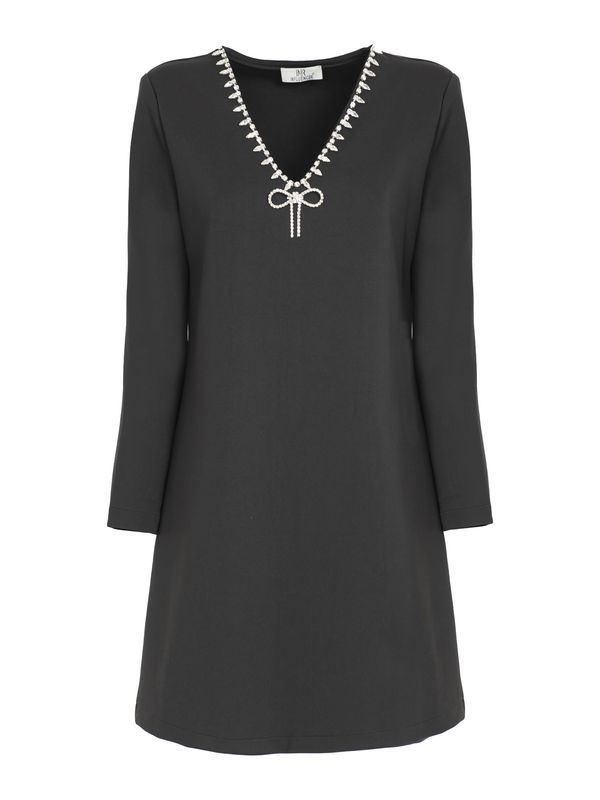 Influencer Influencer Рокля  кремаво / антрацитно черно